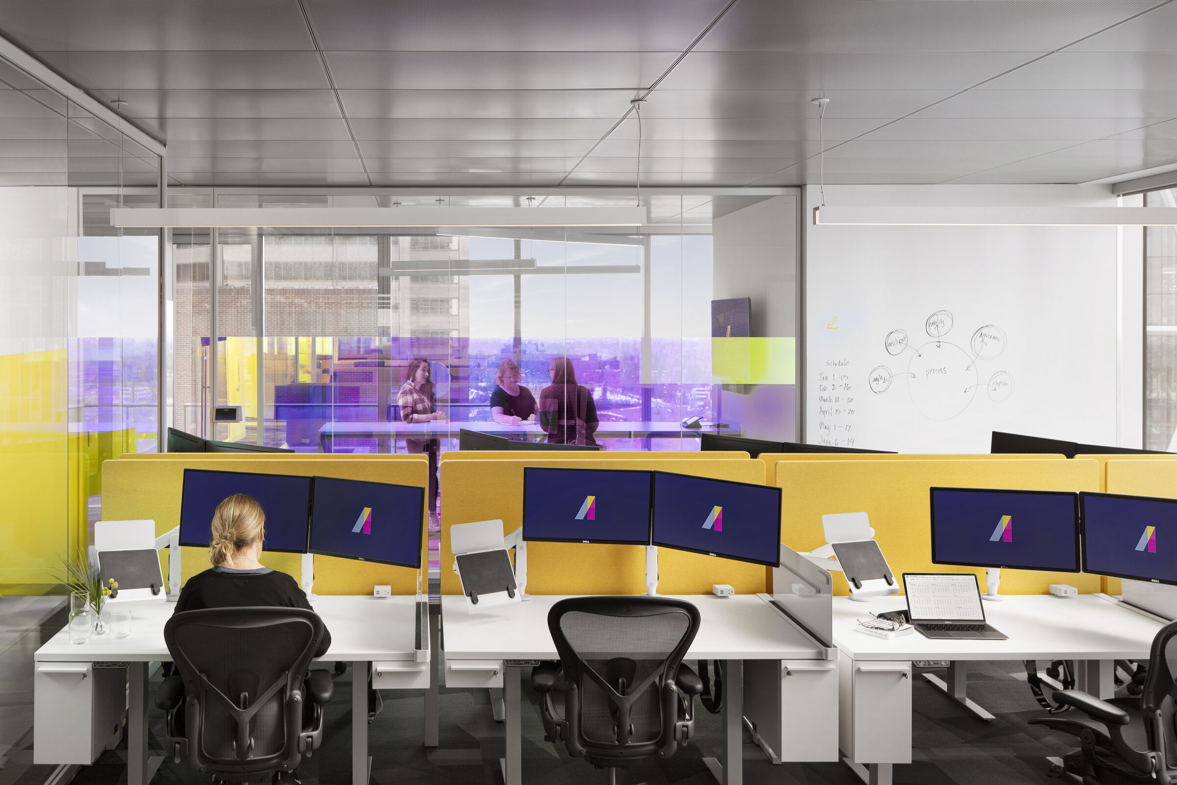 Private Software Office - Open Office - Fluxwerx Profile Suspended Luminaire
