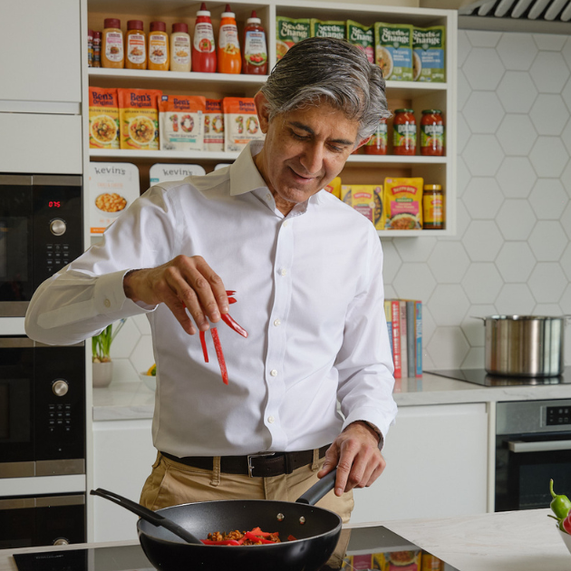 Shaid Shah in the kitchen